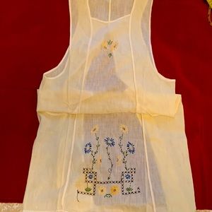 Sale! Vintage embroidered bakers apron